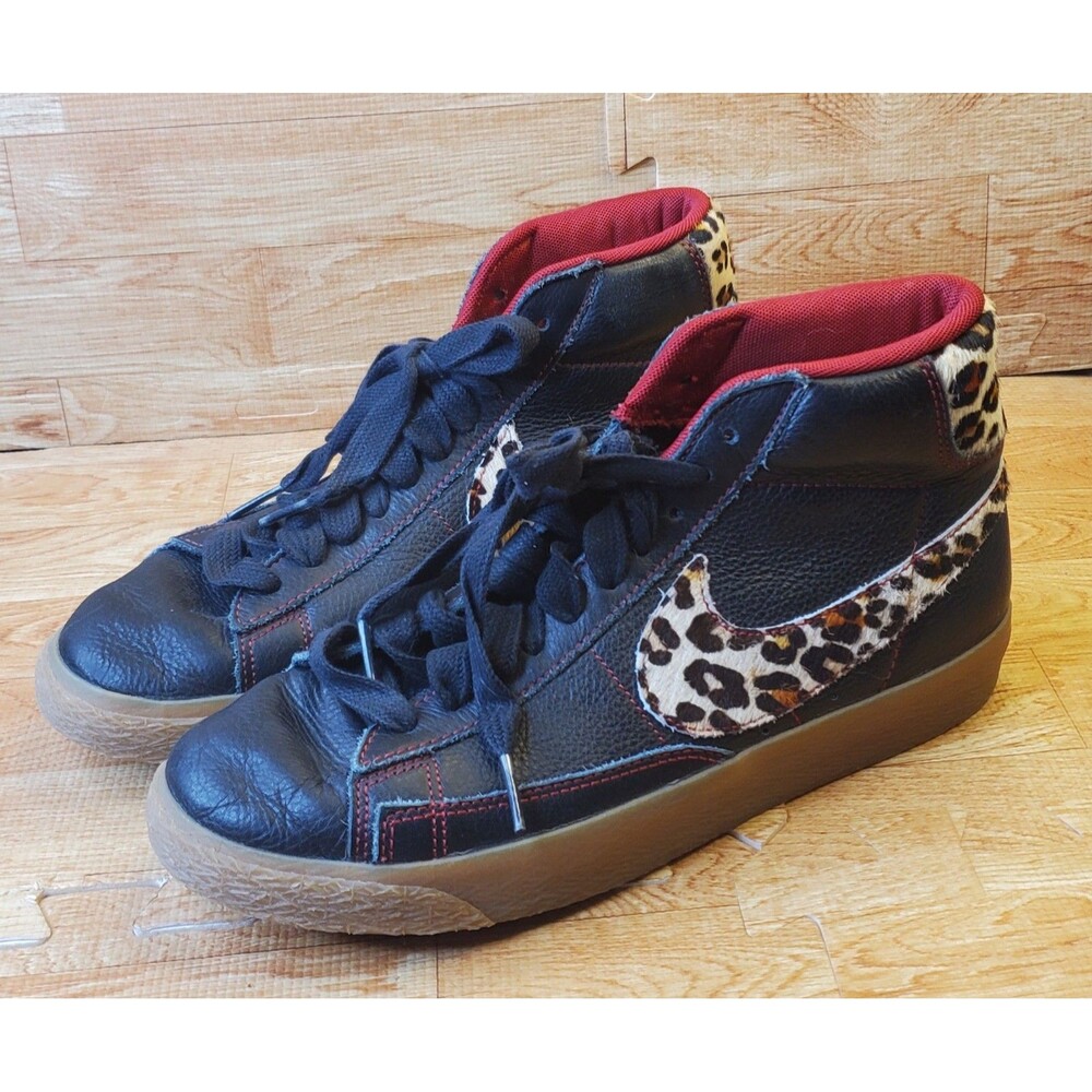 Nike Blazer Mid 638322-002 Safari Pack Leopard Fur Mens Shoes Size 8